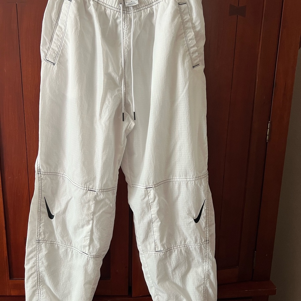 Nike White Men's Joggers with Black Accents